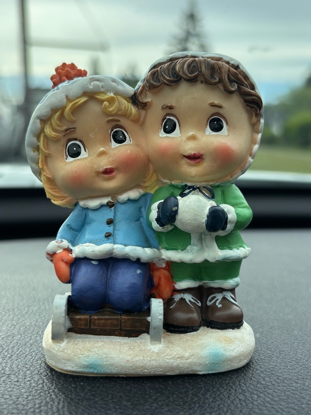 Vintage Tender Times Children with Snowball